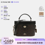 蔻驰（COACH）【品牌直供】奢侈品女包 KAY盒子包斜挎包 黑色CBQ35生日礼物
