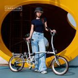 CRANSTONR9 16寸9速银翼成人超轻便携城市复古小布折叠自行车