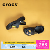 卡骆驰（CROCS）洞洞鞋贝雅男鞋女鞋轻便耐磨一脚蹬拖鞋休闲鞋|10126 黑色-001 39 (240mm)