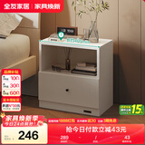 全友家居 卧室现代简约床头柜落地收纳储物柜子家用床边置物柜抽屉式
