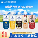 小西牛慕拉风味发酵乳青海常温酸奶保质期100天160g*10袋 5款口味凤梨  黑米  青盐  沙棘 玫瑰共10袋