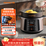 九阳（Joyoung）电炖锅 电炖盅 煲汤锅炖汤锅 煮粥锅多功能锅婴儿熬粥专用 电煮锅 5L炽陶GD509