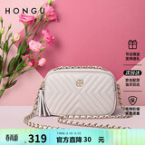 红谷女士包包斜挎包菱格链条包牛皮单肩包流苏包小包  38女神节礼物