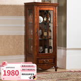 格澜帝尔（growdear）实木电视柜现代简约地柜组合电视背景墙柜美式电视机影视柜储物柜 单门酒柜 组装