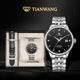 天王（TIAN WANG）男士手表生日礼物机械表【皮带礼盒套装】黑色GS5876S.D.S1.B-1