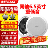 先科（SAST）6.5英寸同轴定压吸顶喇叭音响背景音乐公共广播音箱家庭影院高保真天花板吊顶家用门店商铺S4-5