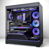 追风者（PHANTEKS）NV5黑无立柱玻璃ATX游戏台式电脑机箱(支持背插/360水冷/8风扇位/270°海景房/5090)
