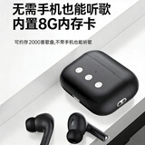卢登蓝牙耳机可插卡带内存tws双耳真无线运动跑步可存歌曲mp3一体式32G可切模式文件定制音乐入耳式 自带8G内存可定制歌曲【黑色】
