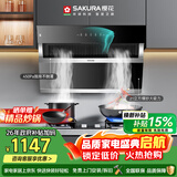 樱花（SAKURA）抽油烟机挥手即控家用侧吸式吸21立方大风量免拆自动清洗CXW-360-2706