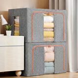 佳帮手布艺收纳箱 百纳箱衣服整理箱棉被衣物储物箱 U型窗 100L1只装