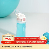 乐扣乐扣（LOCK&LOCK）人鱼线塑料运动水杯便携水壶带刻度提手男女水杯子520ML淡粉色