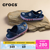 卡骆驰（CROCS）洞洞鞋贝雅卡骆班轻便耐磨一脚蹬休闲鞋|205089 深蓝/辣椒红-4CC 37 /38(230mm)