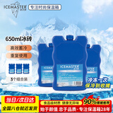 冰大师 ICEMASTER冰砖冰晶盒母乳试剂冷藏冰板空调扇宠物运输降温循环用蓝冰650ML