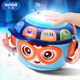 欣格 婴儿玩具手拍鼓早教眨眼不倒翁可啃咬0-1岁新生儿6-12个月带电池