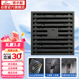 潜水艇（Submarine）MTK50-10黄铜镀镍枪灰色拉丝防臭地漏卫生间淋浴大排量地漏50管径