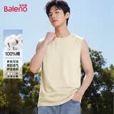 班尼路（Baleno）夏季背心男纯棉重磅透气亲肤休闲百搭打底汗衫简约潮流无袖t恤男