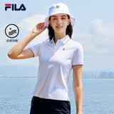 FILA 斐乐官方领航POLO短袖T恤女2026夏凉感透气商务休闲针织POLO衫