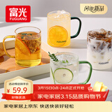 富光玻璃杯水杯子茶杯具凉水杯牛奶啤酒果汁杯子耐高温马克杯家居馆