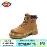 Dickies女士马丁靴高帮时尚情侣靴百搭工装靴女 土黄 女款-37 