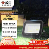 公牛（BULL）LED投光灯户外庭院工厂园林灯露营灯 IP65防水等级50W-6500K白光