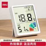 得力（deli）得力(deli)室内电子温湿度计办公家用壁挂桌面儿童房办公儿童老人带时间日历体感LE511