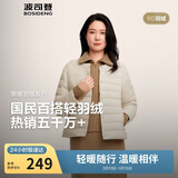 波司登25年秋羽绒服90绒女士修身短款休闲轻薄圆领新年红外套