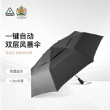 富尔顿fulton进口雨伞男大号自动折叠加大双人双层伞商务黑色雨伞 双层加大自动折叠风暴伞