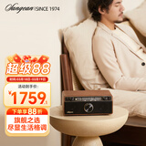 山进（SANGEAN） WR-12BT PLUS 复古蓝牙桌面音箱收音机木质家用音响低音炮旗舰版 胡桃木