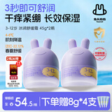 兔头妈妈儿童面霜 轻薄透气滋润保湿润肤 霜四季舒缓 3-12岁凉凉霜45g*2