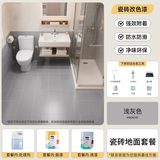 三青 水性瓷砖漆室内卫生间墙地面家用地砖翻新改色艺术漆 浅灰色套装