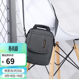 高尔夫GOLF单肩包男士休闲帆布迷你斜挎包防泼水潮流帆布包百搭小包随身挂包时尚手机包5I596335J灰色