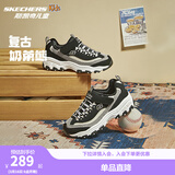 Skechers斯凯奇奶茶熊男女童运动鞋秋冬加绒黑白熊猫鞋大童休闲鞋996212L 524L黑糖牛乳/BKNT-加绒 36