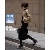 德玛纳【千金玛德琳】冬小香风轻薄云朵90鸭绒粗花呢遮肉羽绒服女