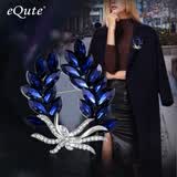 依特胸针高档女士秋冬西装胸花西服别针配饰披肩丝巾扣生日礼物送女友 银墨蓝