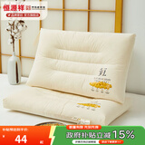 恒源祥 枕头枕芯 护颈枕成人高弹纤维枕儿童学生睡觉专用枕宿舍低中高枕 A类黄豆枕-低枕 单只 48*74cm