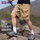 GENIOLAMODE工装短裤夏季男士薄款休闲山系风男生户外外穿五分裤子 卡其 2XL