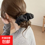 气质蝴蝶结波点大肠发圈女扎丸子头发绳高弹力耐用橡皮筋头绳发饰 大肠发圈【小蝴蝶】2个装