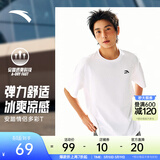 安踏（ANTA）多彩T | 短袖T恤男女夏季圆领上衣情侣同款吸湿排汗宽松休闲短T 【经典logo】纯净白8103-7 L 男175/女170