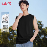班尼路（Baleno）夏季背心男纯棉重磅透气亲肤休闲百搭打底汗衫简约潮流无袖t恤男