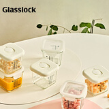 GLASSLOCK进口婴儿辅食盒密封保鲜分装盒冷冻储存微波炉带盖加热宝宝辅食碗