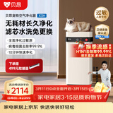 贝昂无耗材空气净化器家用除甲醛除过敏原杀菌消毒医用级空气消毒机除尘除烟味异味净化器【消毒认证】 X3|消毒杀菌除烟味【鸿蒙版】