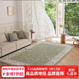 致尚美学客厅地毯加厚高密度 简约卧室床边毯欧美式奶油风 高档沙发茶几毯 慕雅升级新纱线-浅绿色 2m*2.8m 高密度-升级热缩立体
