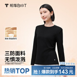拇指白小T【李小冉三防T】二代长袖t恤男士2026春秋纯棉t恤女白小丅打底衫 三防-黑色女款 XL