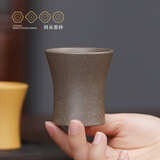 百年利永 宜兴纯全手工紫砂杯品茗杯原矿束腰杯功夫茶具泡茶杯主人杯配件 青段泥