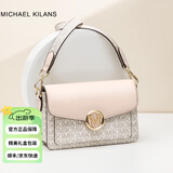 MK轻奢包包女包单肩包女士斜挎小方包情人节生日礼物送女友老婆 白色（礼盒装）
