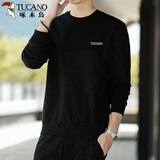 啄木鸟（TUCANO）卫衣男士潮流宽松圆领长袖t恤打底衫学生时尚休闲套头上衣服男装