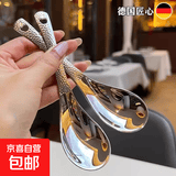 复古式锤点勺子不锈钢锤纹勺家用加厚餐勺儿童吃饭勺高颜值甜品勺 2支装