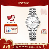 罗西尼（ROSSINI）手表女款 女神节礼物商务日历钢带女士石英表白盘618574