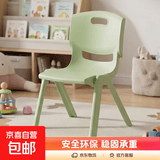 加厚儿童餐椅防滑小椅子家用宝宝婴儿桌椅凳子幼儿园儿童靠背椅子 8754绿色大号