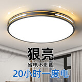 索亚达（suoyada）2026年新款LED吸顶客厅灯主卧室灯现代简约灯具照明灯饰房间书房 双金线款50cm圆 48瓦（适用于次卧主卧） 高亮白光